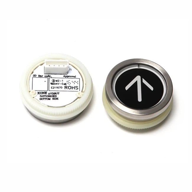 Botón negro KONE de Elevador KDS220 KDS330